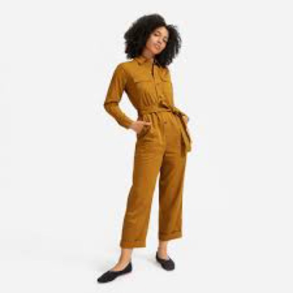 Everlane Mustard Utility Jumpsuit